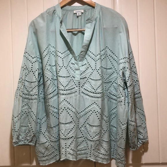 SUNDANCE Voluminous Beauty Eyelet Top - Picture 3 of 7